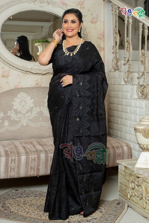 Ash Grey Silk With Golden Mahapaar Saree With Contrasting Pallu - BOVEEE -  3372025