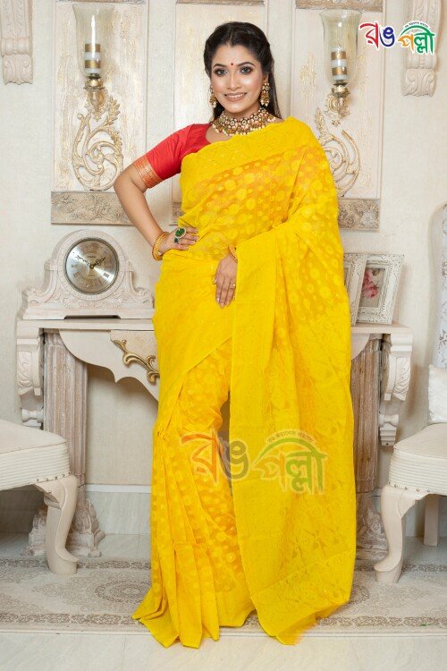 Exclusive Kanchipuram Silk Saree In Yellow