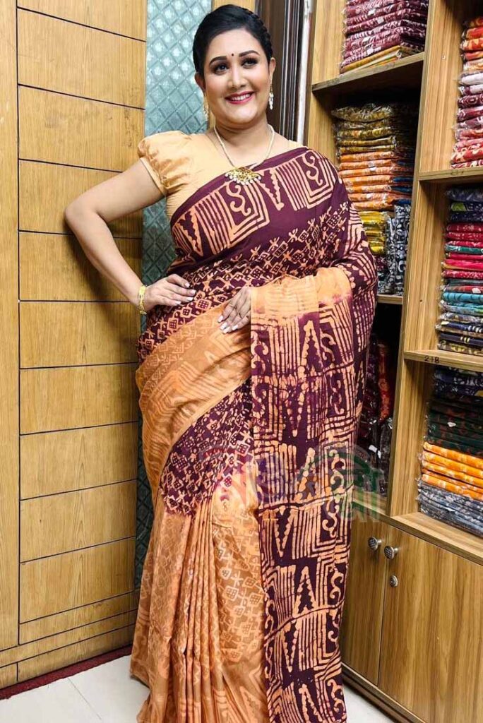 Silk batik Saree