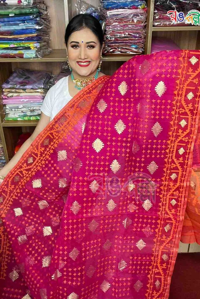 84 Count Dhakai Jamdani Saree