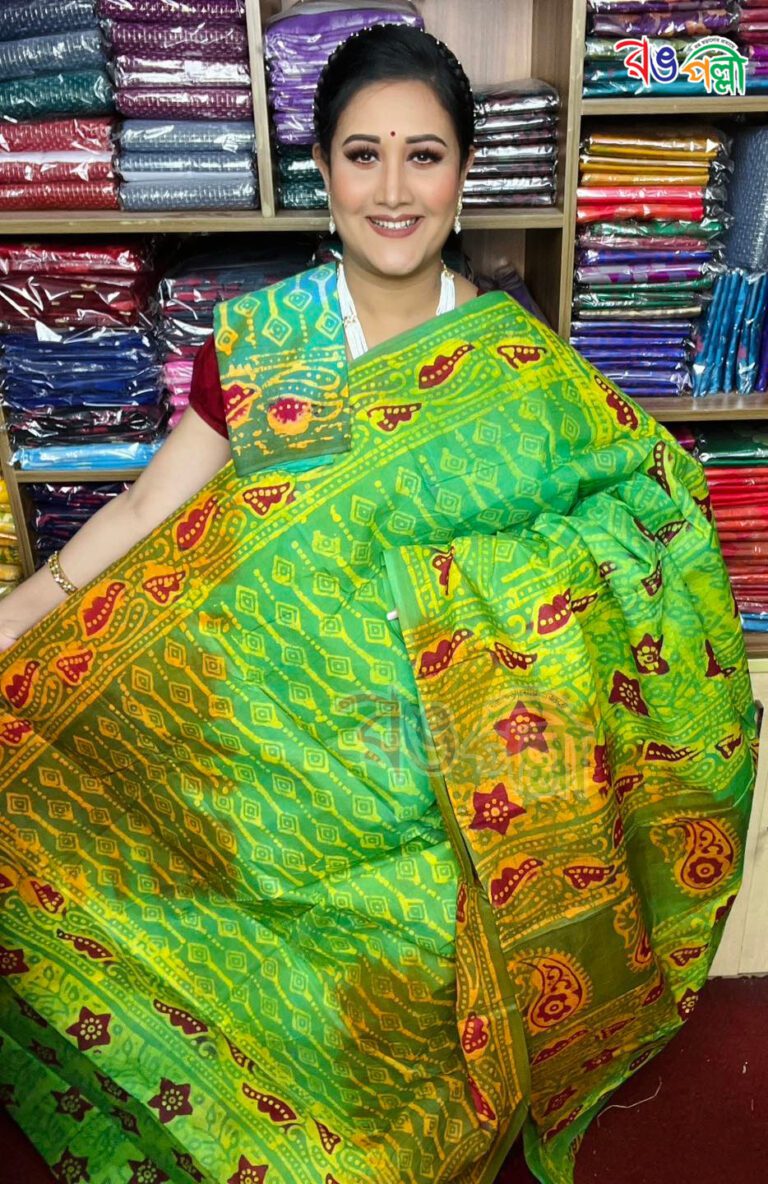 Cotton batik saree