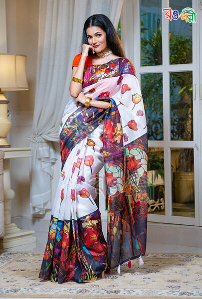 Digital Print Saree price in bangladesh