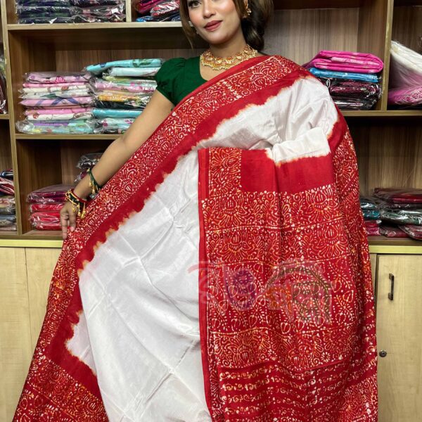 Silk batik saree