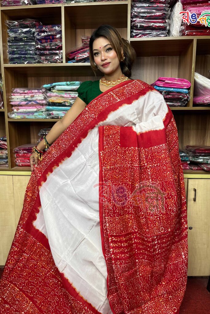 Silk batik saree